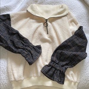 Cute school girl sweater, is warm and soft